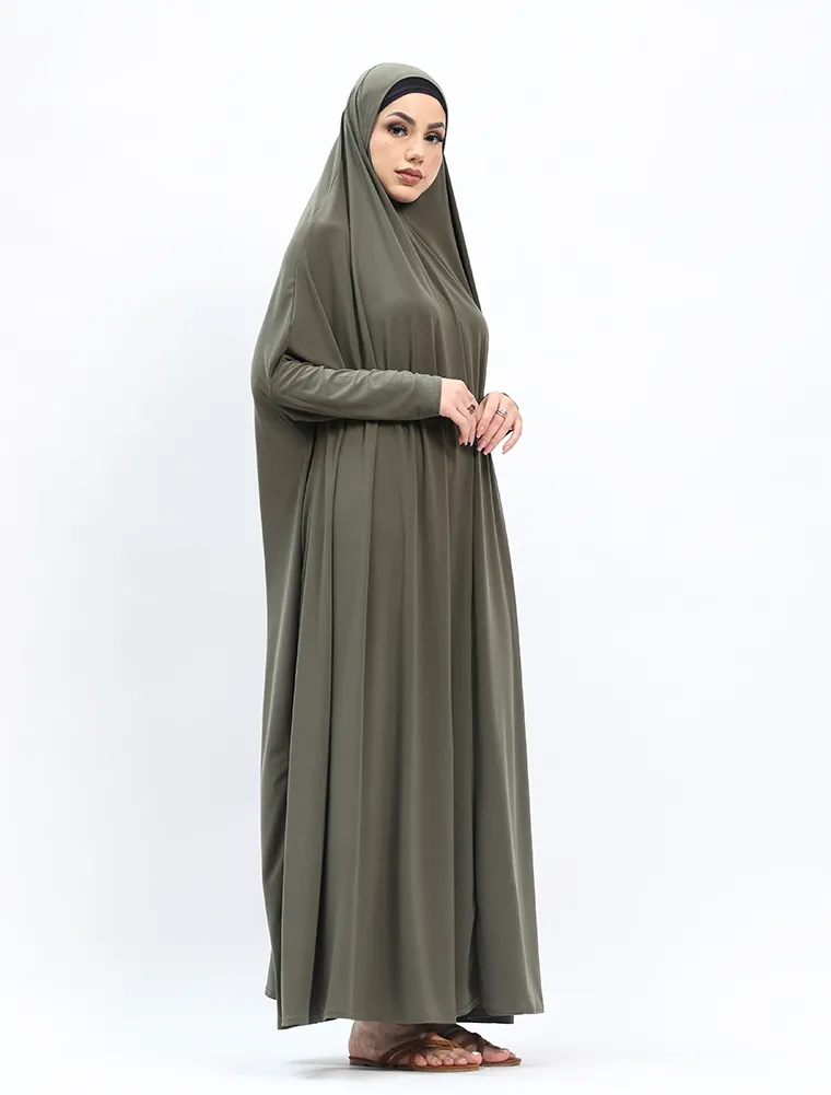 Khaki Jersey Jilbab
